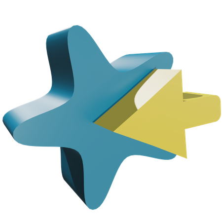 Click On Star  3D Icon