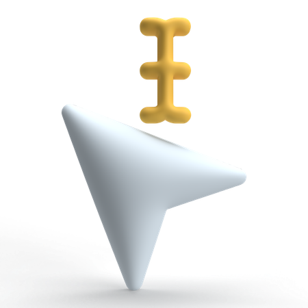 Click On Text  3D Icon