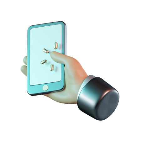 Click Phone Screen  3D Icon