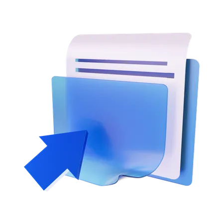 Click pointer folder  3D Icon