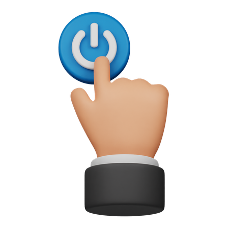 Click Power Button  3D Icon