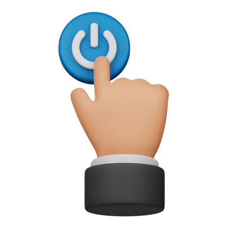 Click Power Button  3D Icon