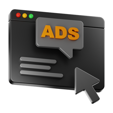 Click Premium Advertising  3D Icon