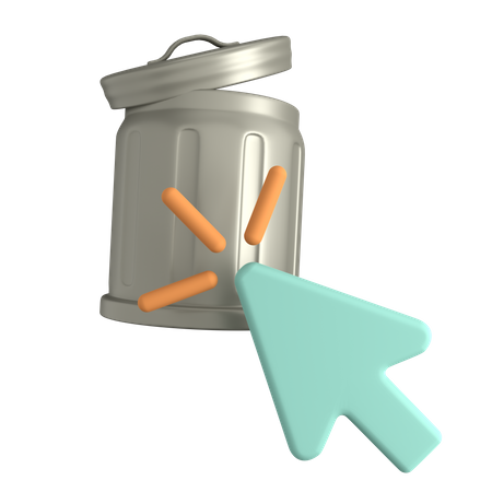 Click Trash  3D Icon