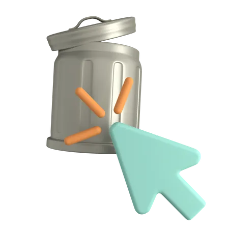 Click Trash  3D Icon
