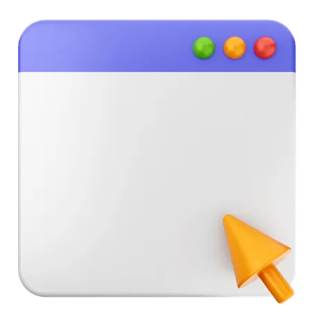 Click Website  3D Icon