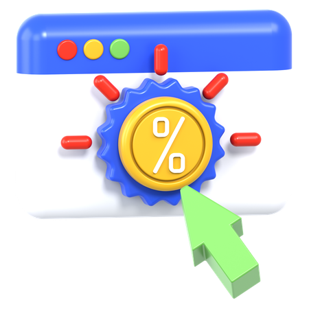 Clickthrough Rate Ctr  3D Icon