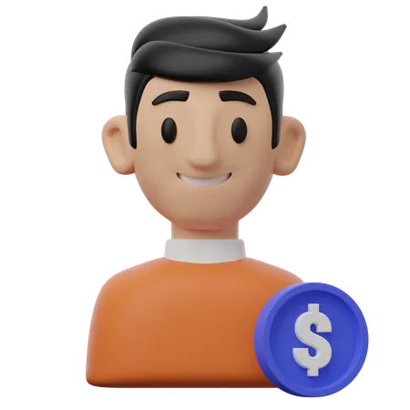 Client masculin  3D Icon