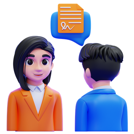고객 방문  3D Icon