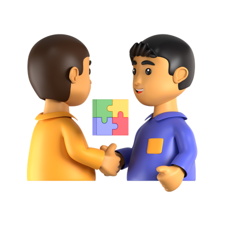 Zusammenarbeit mit dem Kunden  3D Icon