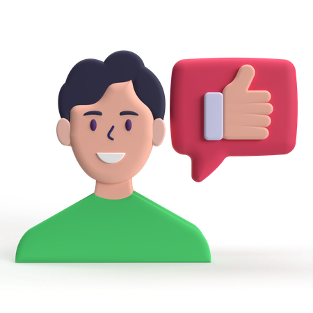Cliente satisfeito  3D Icon