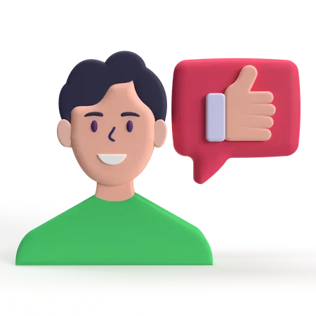 Cliente satisfeito  3D Icon