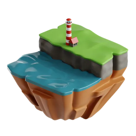 Cliff  3D Icon