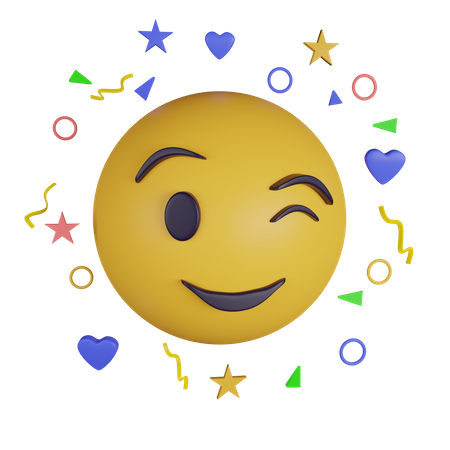Emoji clignement des yeux  3D Icon