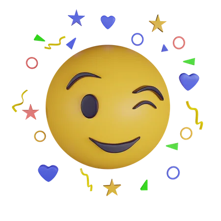Emoji clignement des yeux  3D Icon