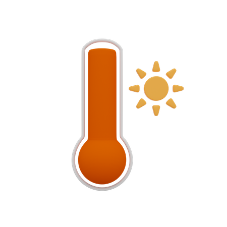 Clima de alta temperatura  3D Icon