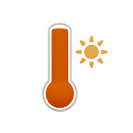 Clima de alta temperatura  3D Icon