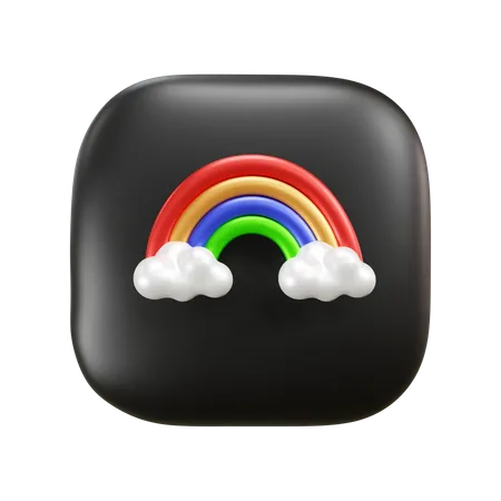 Clima nublado del arcoiris  3D Icon