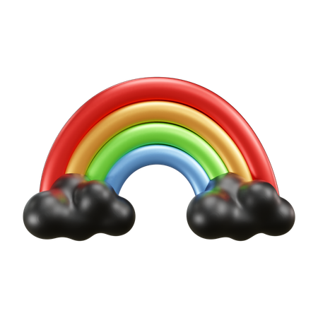 Clima nublado del arcoiris  3D Icon