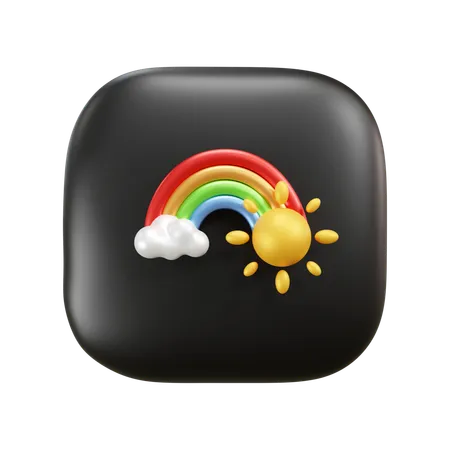 Clima soleado del arcoiris  3D Icon