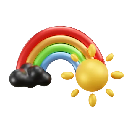 Clima soleado del arcoiris  3D Icon