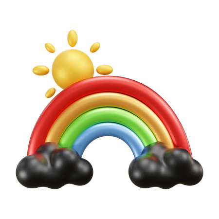 Clima soleado del arcoiris  3D Icon