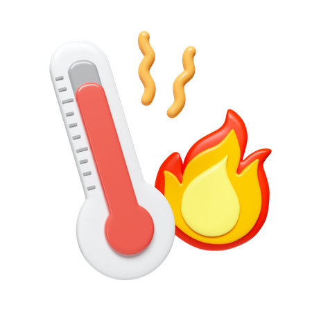 Clima caliente  3D Icon