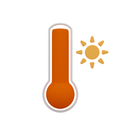 Clima de alta temperatura  3D Icon