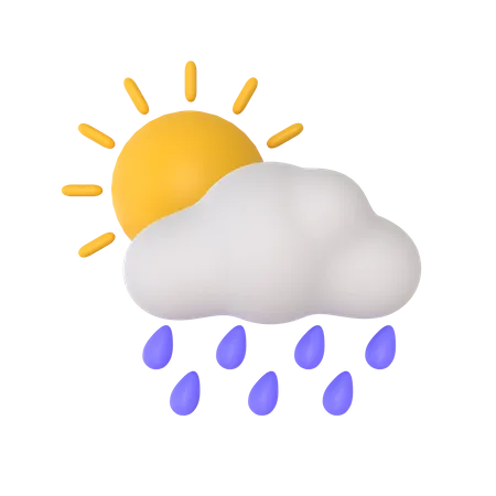 Clima lluvioso  3D Illustration