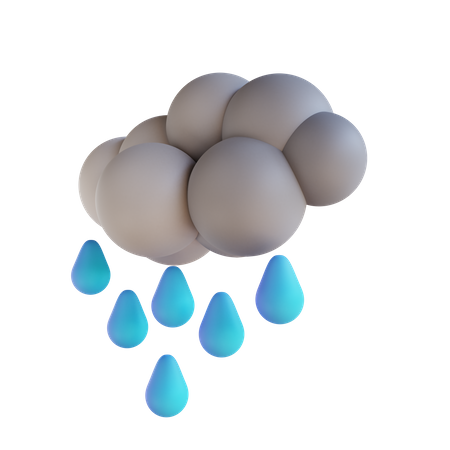 Clima lluvioso  3D Illustration