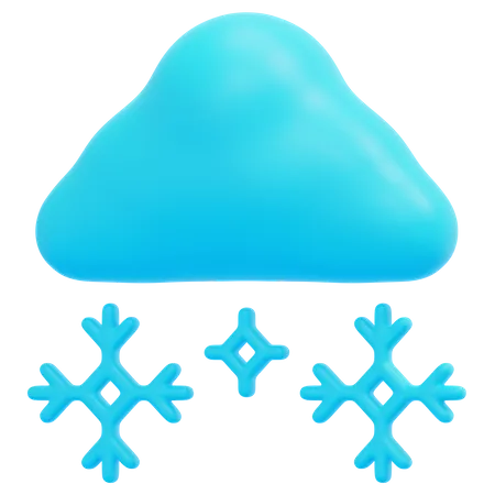 Clima nevado  3D Icon