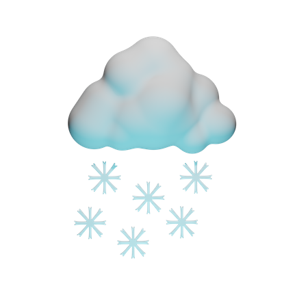 Clima nevado  3D Icon