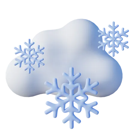 Clima nevado  3D Icon