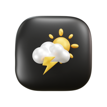 Clima soleado y nublado  3D Icon