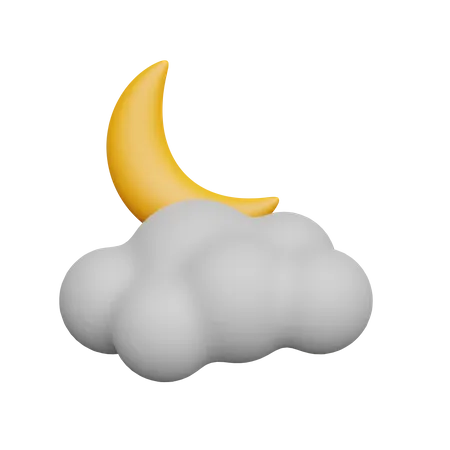 Clima nublado  3D Icon