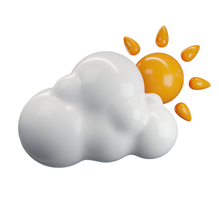 Clima parcialmente nublado  3D Icon