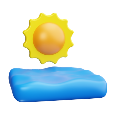 Tiempo soleado  3D Icon