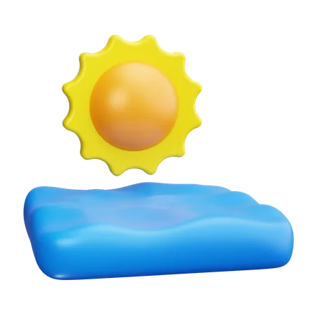 Tiempo soleado  3D Icon