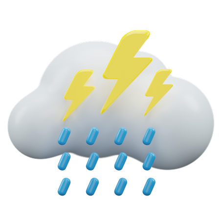 Clima tormentoso  3D Icon