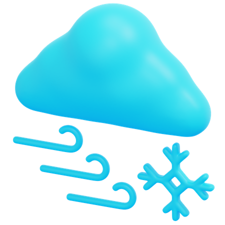 Clima de tormenta de nieve  3D Icon