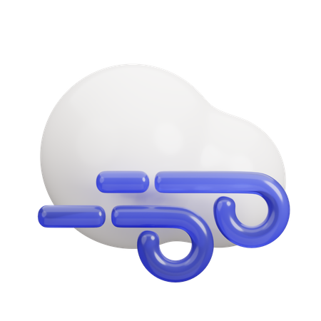 Clima ventoso  3D Icon