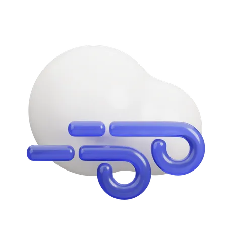 Clima ventoso  3D Icon