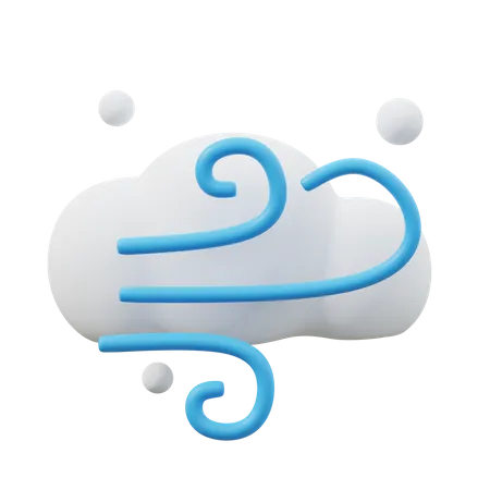 Clima ventoso  3D Icon