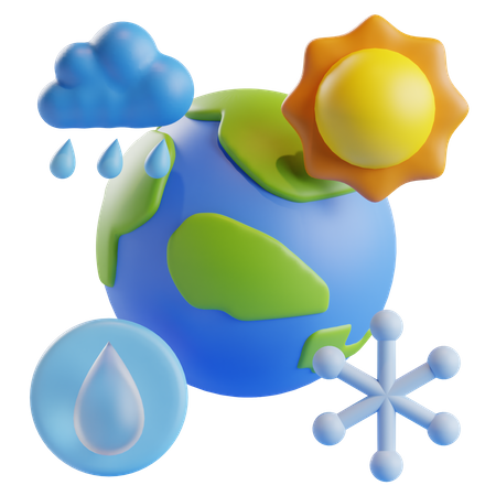 Climate Change 3D Icon