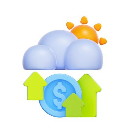 Climate Finance Growth  3D Icon