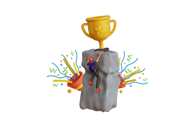 Climbing Champion  3D Icon