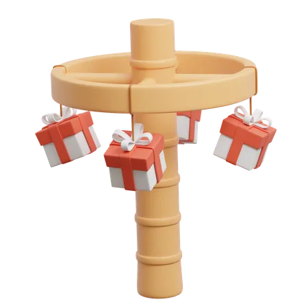 Climbing Slippery Pole  3D Icon