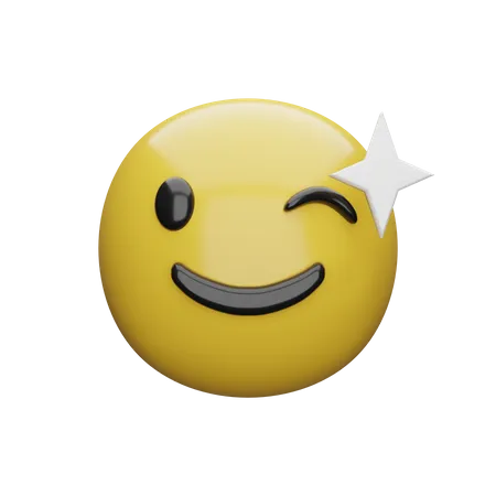 Visage clignotant  3D Emoji