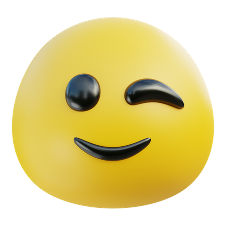 Emoji clignotant  3D Icon