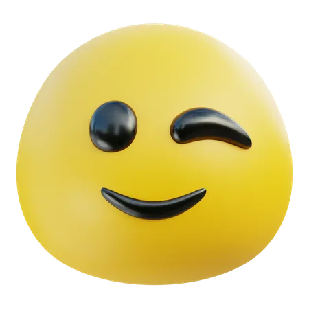 Emoji clignotant  3D Icon